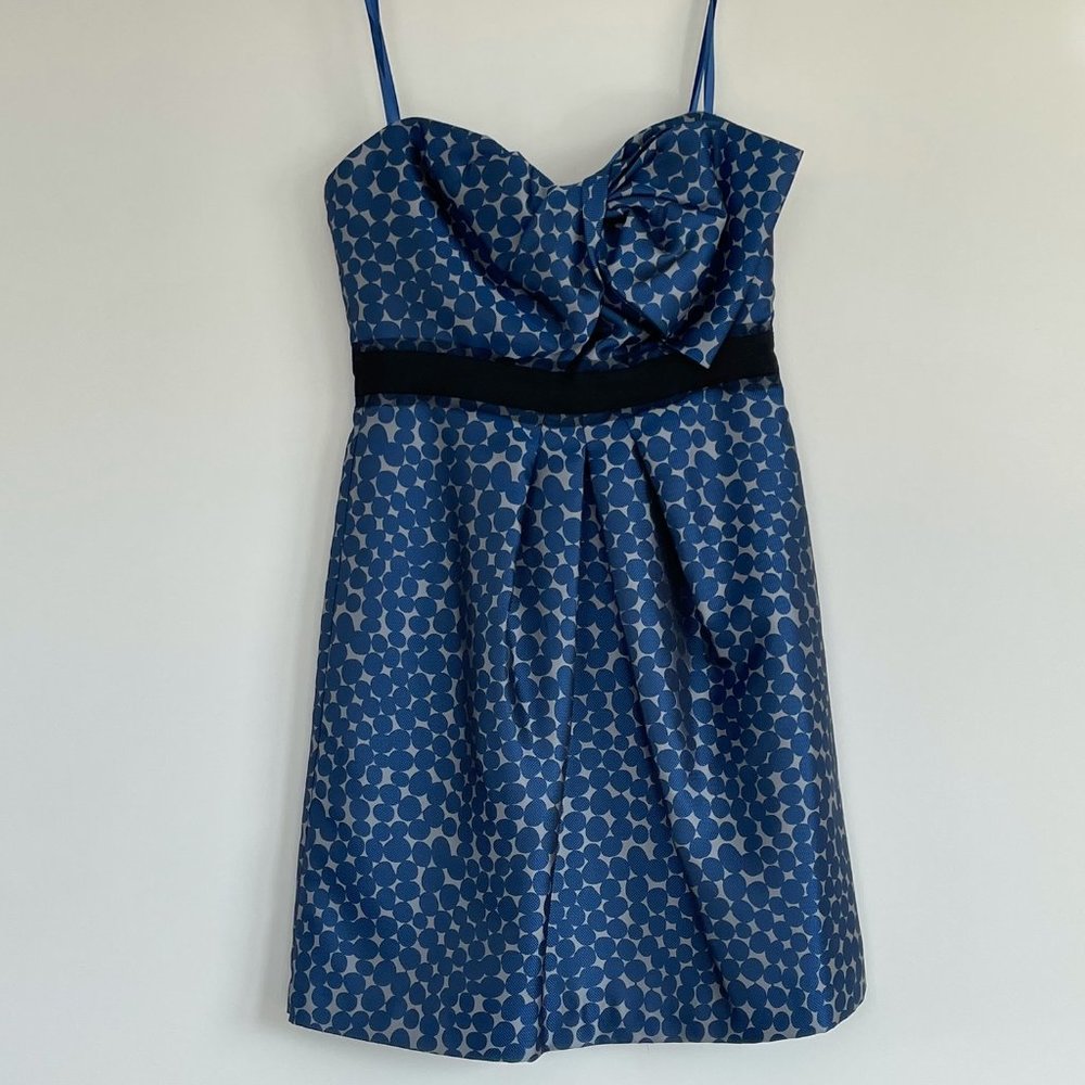 BCBG blue strapless cocktail dress